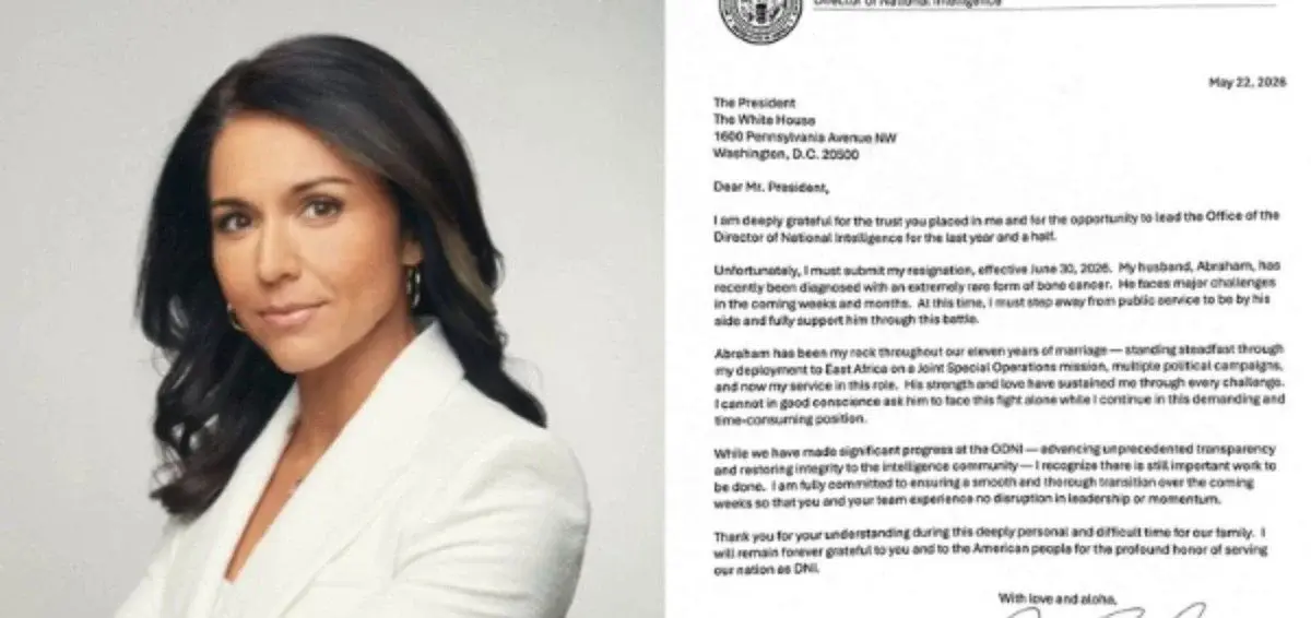 Tulsi Gabbard steps down as Director of National Intelligence