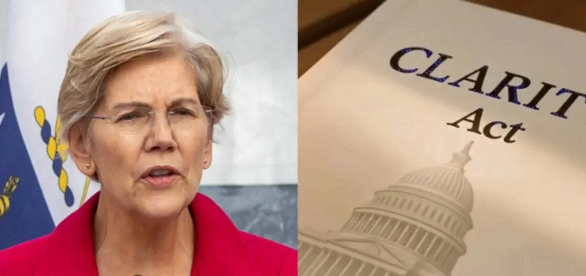 Elizabeth Warren says the CLARITY Act was 'written by the crypto industry'